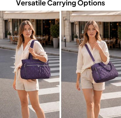 Teacher Tote Bag for Women Quilted Laptop Work Handbag for Travel