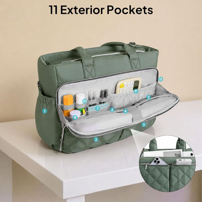 Teacher Tote Bag for Women Quilted Laptop Work Handbag for Travel