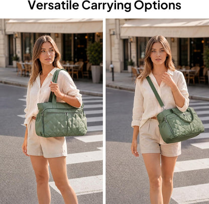 Teacher Tote Bag for Women Quilted Laptop Work Handbag for Travel