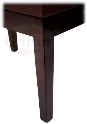 Adjustable Piano Bench (ErgonomicPRO-X Series) – Vintage Brown PU Leather, Keyboard Stool, Music Storage Seat for Home & Studio