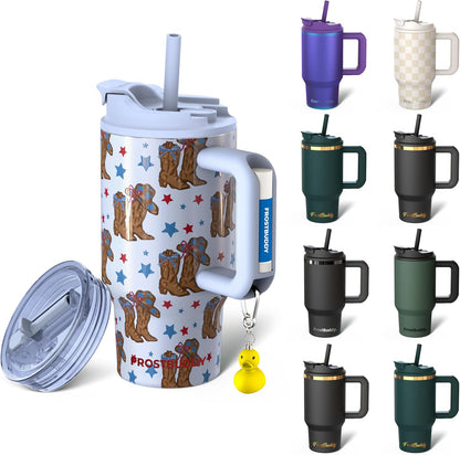 Thicc Buddy 16oz Tumbler - Insulated Stainless Steel (Cinnamon) | Double-wall vacuum insulated | Spill-proof flip lid | 18/8 premium stainless steel | Cup-holder friendly - Colors A