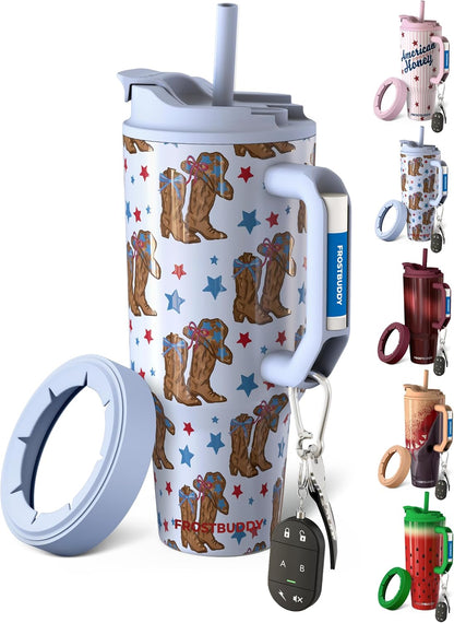 Thicc Buddy 16oz Tumbler - Insulated Stainless Steel (Cinnamon) | Double-wall vacuum insulated | Spill-proof flip lid | 18/8 premium stainless steel | Cup-holder friendly - Colors A
