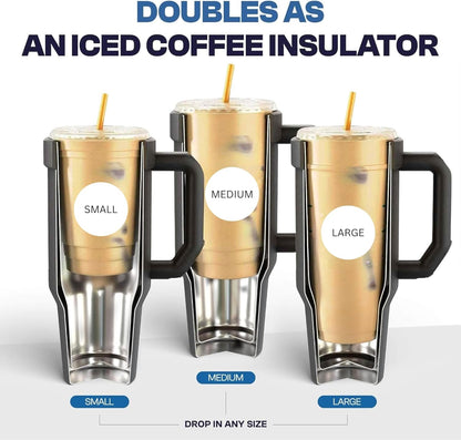Thicc Buddy 16oz Tumbler - Insulated Stainless Steel (Cinnamon) | Double-wall vacuum insulated | Spill-proof flip lid | 18/8 premium stainless steel | Cup-holder friendly - Colors A