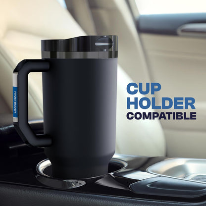 Thicc Buddy 16oz Tumbler - Insulated Stainless Steel (Cinnamon) | Double-wall vacuum insulated | Spill-proof flip lid | 18/8 premium stainless steel | Cup-holder friendly - Colors A