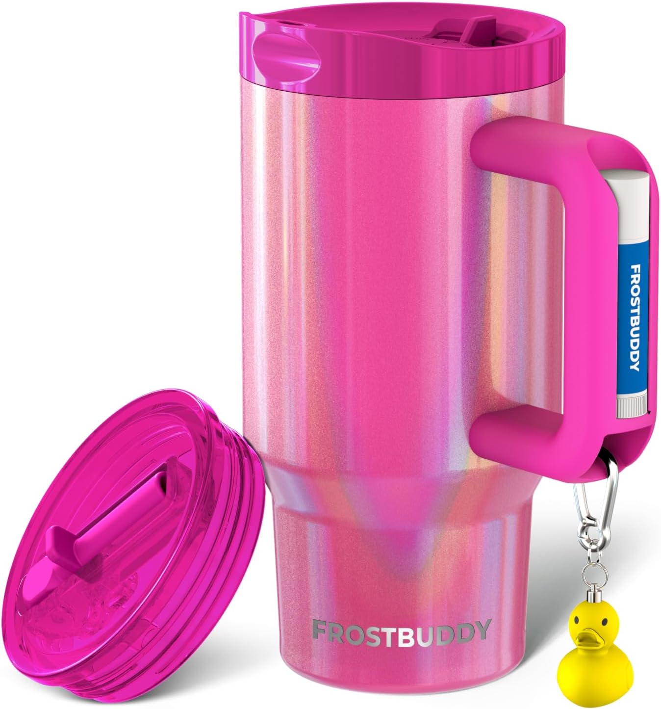 Thicc Buddy 16oz Tumbler - Insulated Stainless Steel (Cinnamon) | Double-wall vacuum insulated | Spill-proof flip lid | 18/8 premium stainless steel | Cup-holder friendly - Colors A