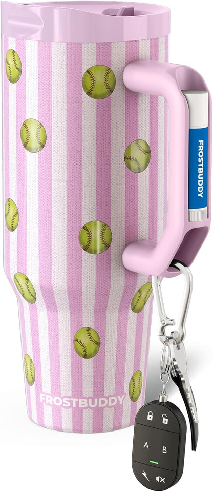 Thicc Buddy 16oz Tumbler - Insulated Stainless Steel (Cinnamon) | Double-wall vacuum insulated | Spill-proof flip lid | 18/8 premium stainless steel | Cup-holder friendly - Colors A