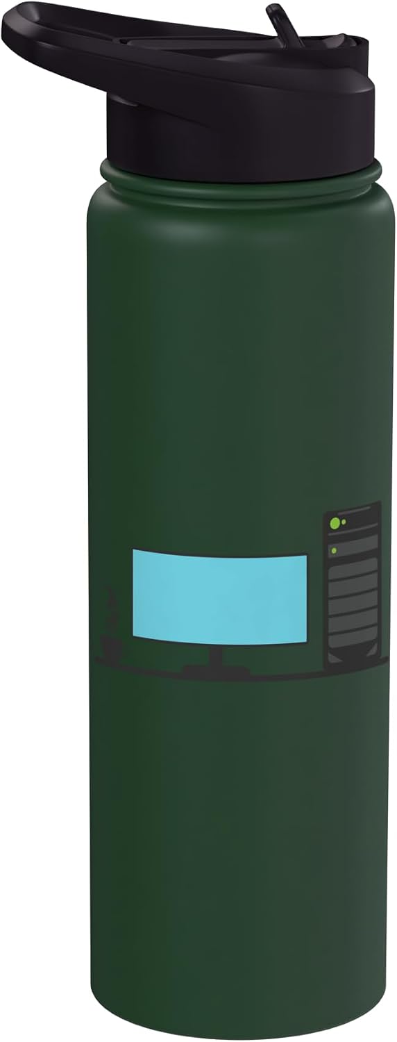 Office Desk with a Calming Tea Blend Stainless Steel Insulated Water Bottle