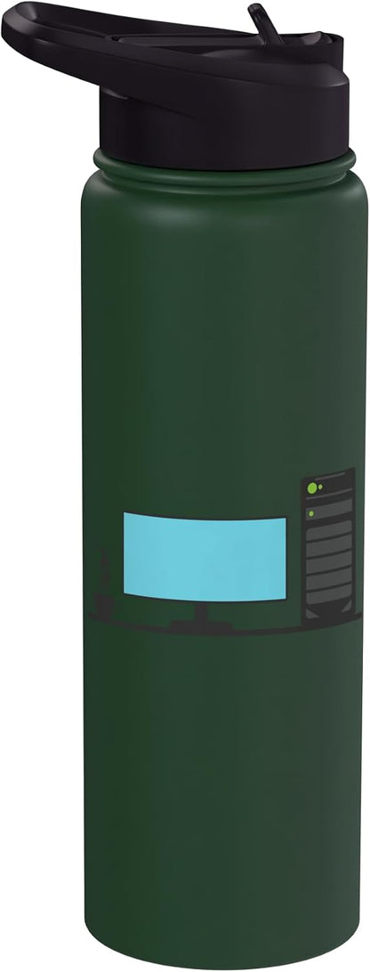 Office Desk with a Calming Tea Blend Stainless Steel Insulated Water Bottle