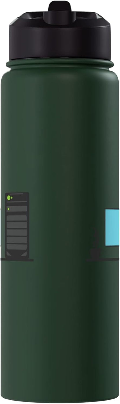 Office Desk with a Calming Tea Blend Stainless Steel Insulated Water Bottle