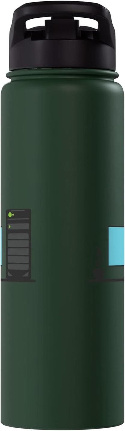 Office Desk with a Calming Tea Blend Stainless Steel Insulated Water Bottle