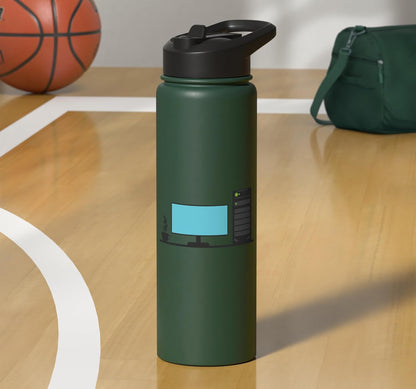 Office Desk with a Calming Tea Blend Stainless Steel Insulated Water Bottle