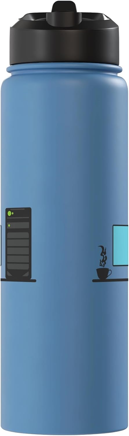 Office Desk with a Calming Tea Blend Stainless Steel Insulated Water Bottle