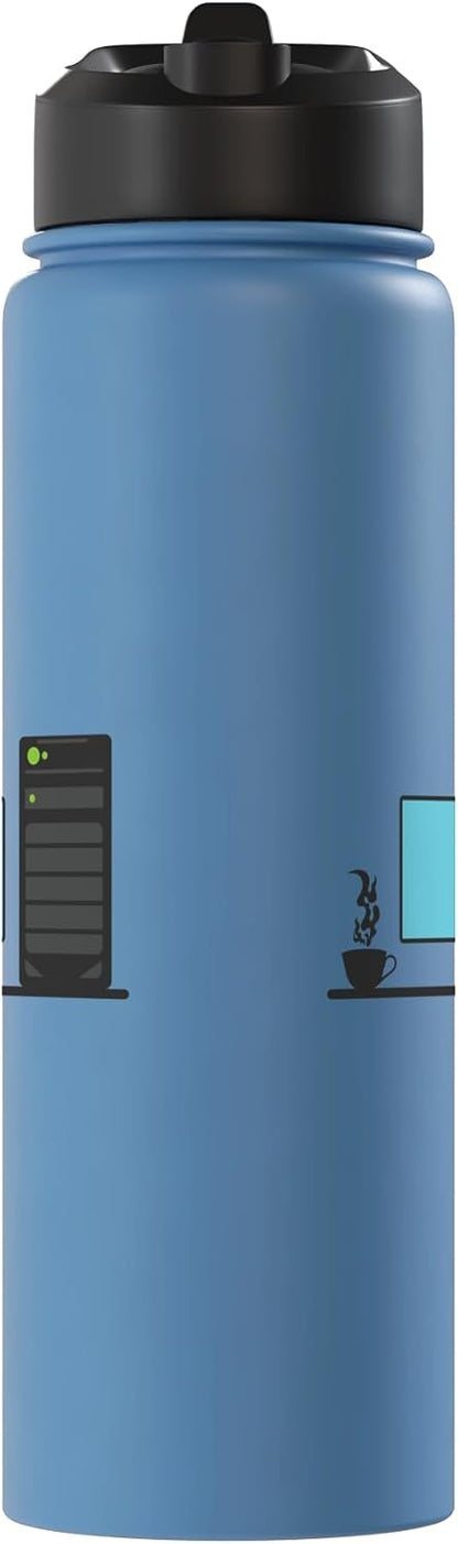 Office Desk with a Calming Tea Blend Stainless Steel Insulated Water Bottle