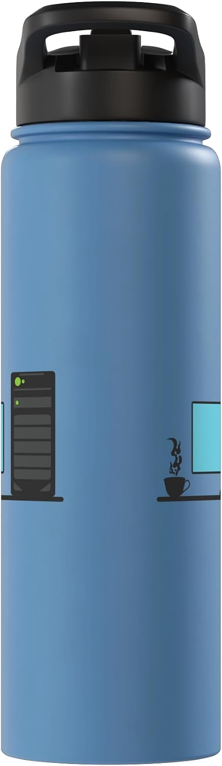Office Desk with a Calming Tea Blend Stainless Steel Insulated Water Bottle