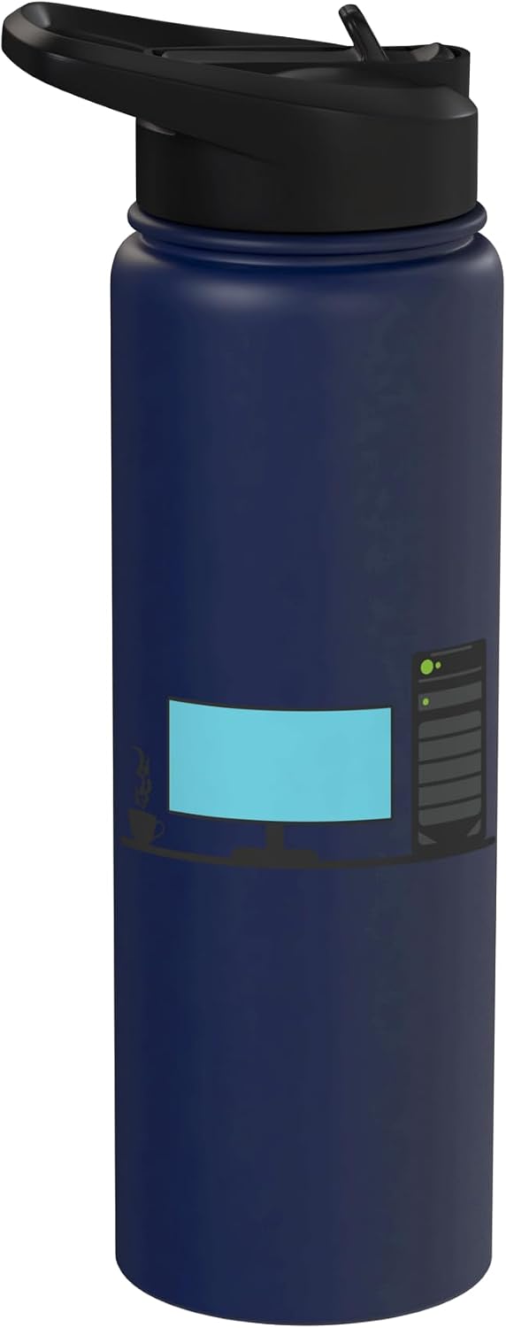 Office Desk with a Calming Tea Blend Stainless Steel Insulated Water Bottle