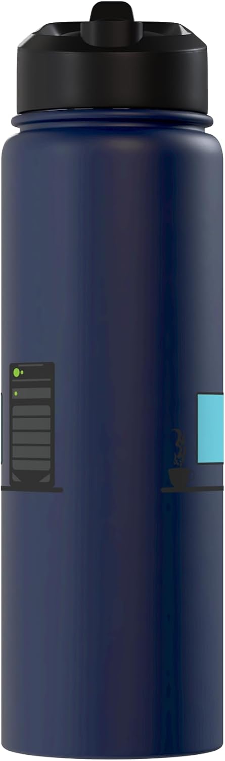 Office Desk with a Calming Tea Blend Stainless Steel Insulated Water Bottle