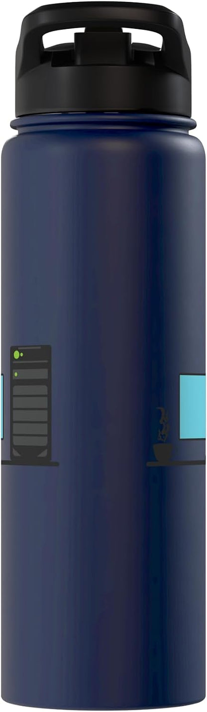 Office Desk with a Calming Tea Blend Stainless Steel Insulated Water Bottle