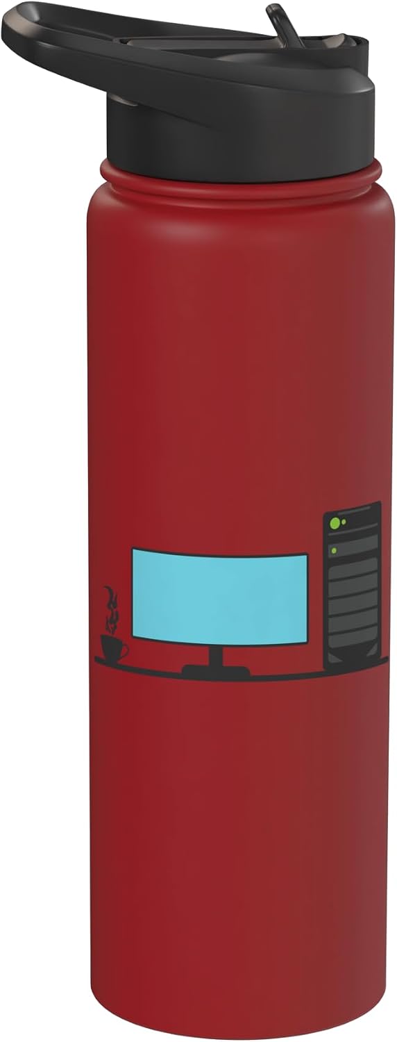 Office Desk with a Calming Tea Blend Stainless Steel Insulated Water Bottle