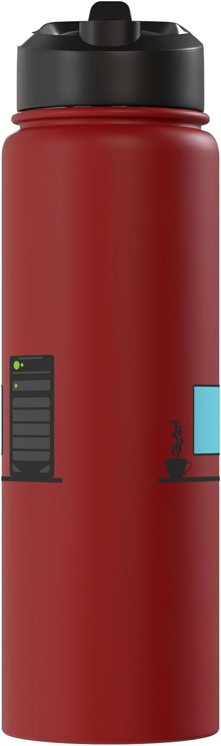 Office Desk with a Calming Tea Blend Stainless Steel Insulated Water Bottle