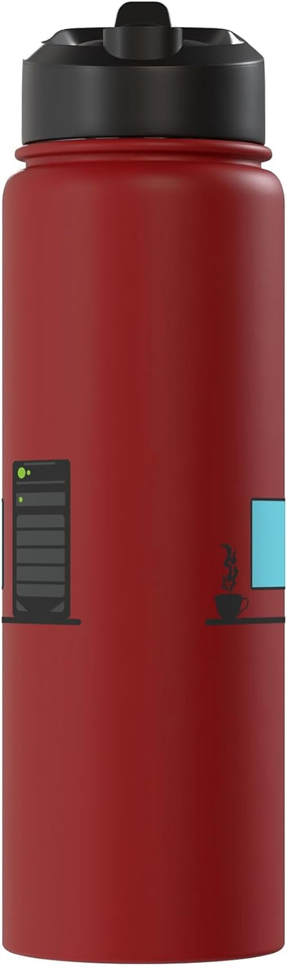 Office Desk with a Calming Tea Blend Stainless Steel Insulated Water Bottle