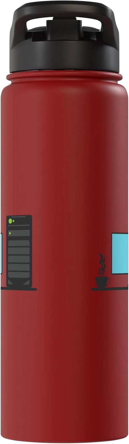 Office Desk with a Calming Tea Blend Stainless Steel Insulated Water Bottle