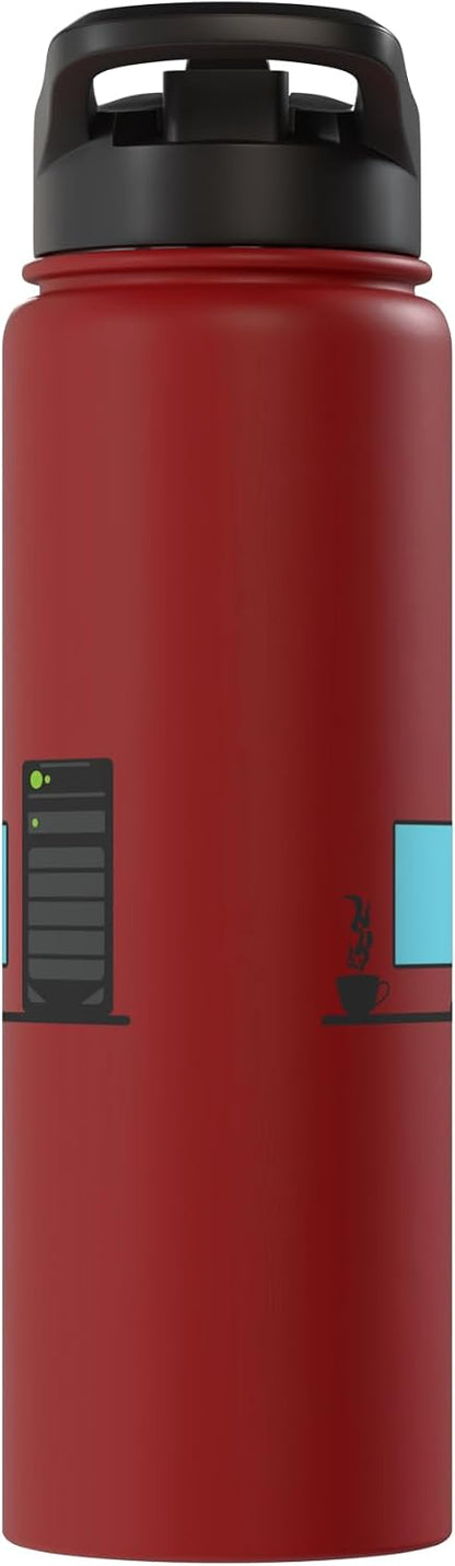 Office Desk with a Calming Tea Blend Stainless Steel Insulated Water Bottle
