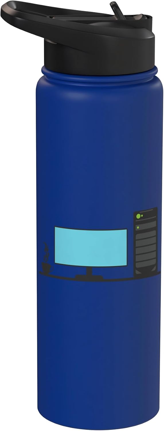 Office Desk with a Calming Tea Blend Stainless Steel Insulated Water Bottle