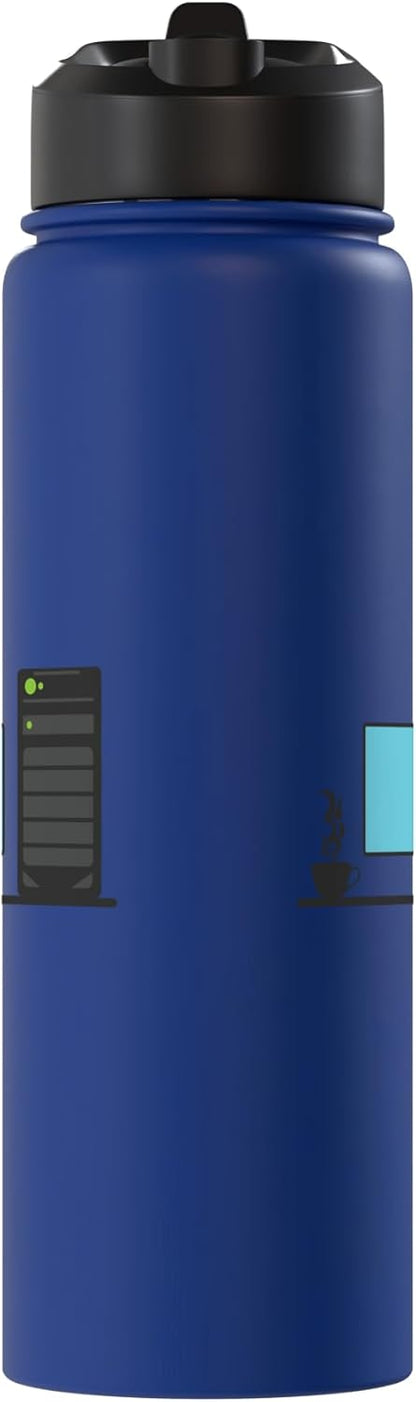 Office Desk with a Calming Tea Blend Stainless Steel Insulated Water Bottle