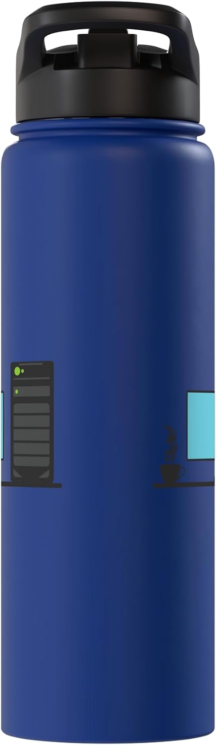 Office Desk with a Calming Tea Blend Stainless Steel Insulated Water Bottle