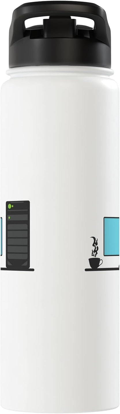 Office Desk with a Calming Tea Blend Stainless Steel Insulated Water Bottle