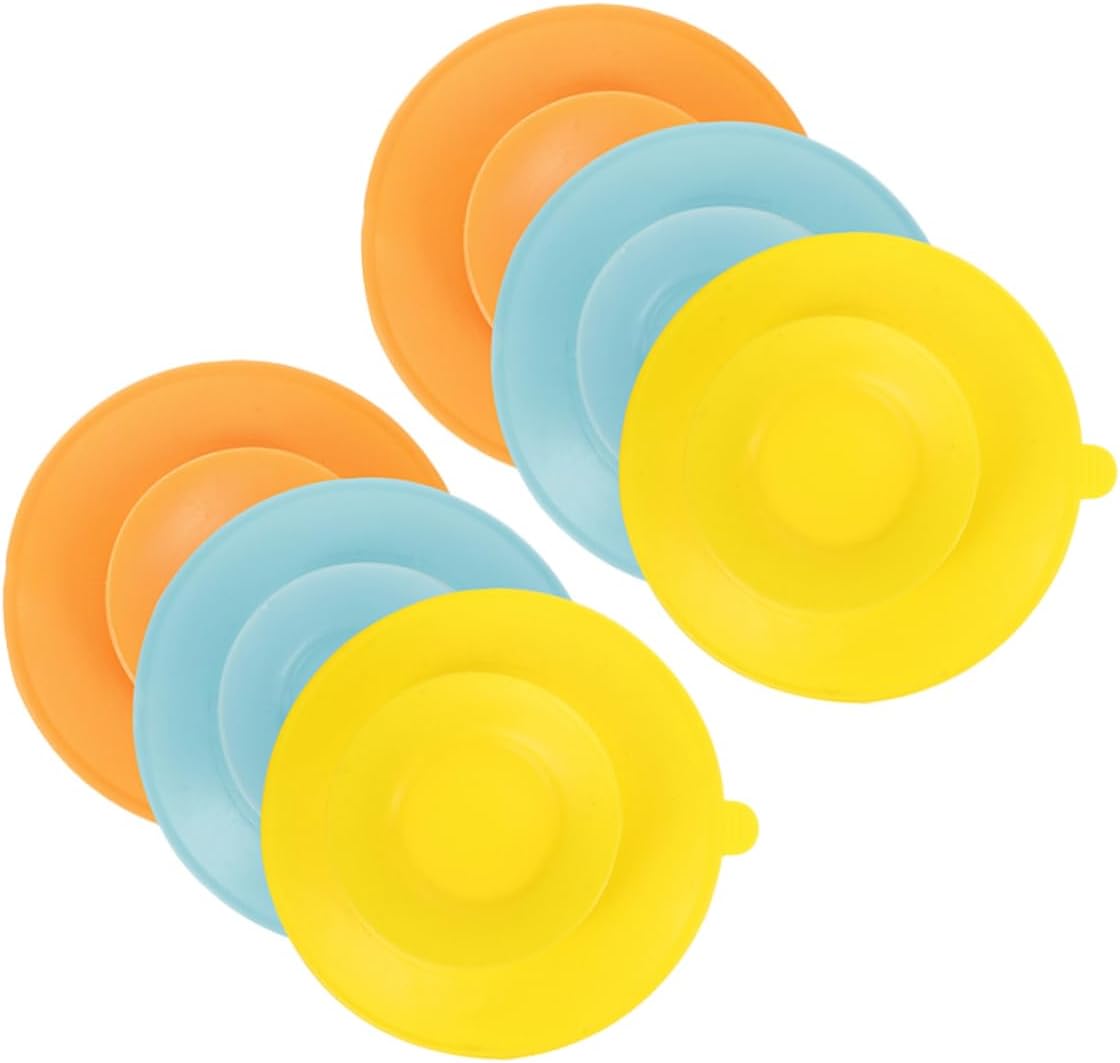 6pcs Suction Placemat Dual Sided Non Slip Suction Cups for Safe Dining Antifall Design Prevents Spills for Bowls and Plates