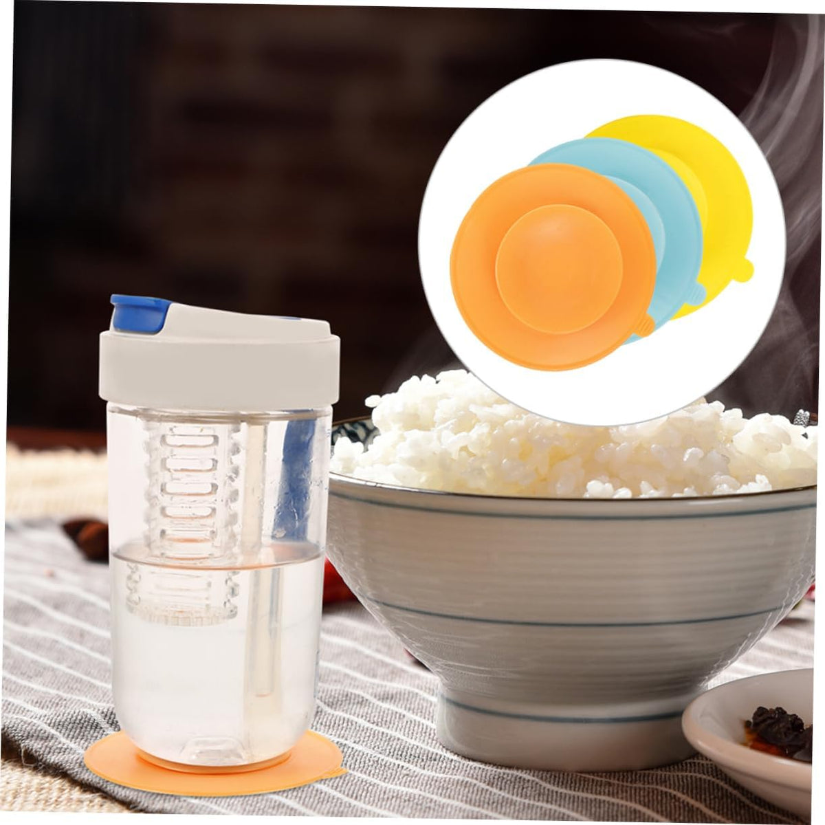 6pcs Suction Placemat Dual Sided Non Slip Suction Cups for Safe Dining Antifall Design Prevents Spills for Bowls and Plates