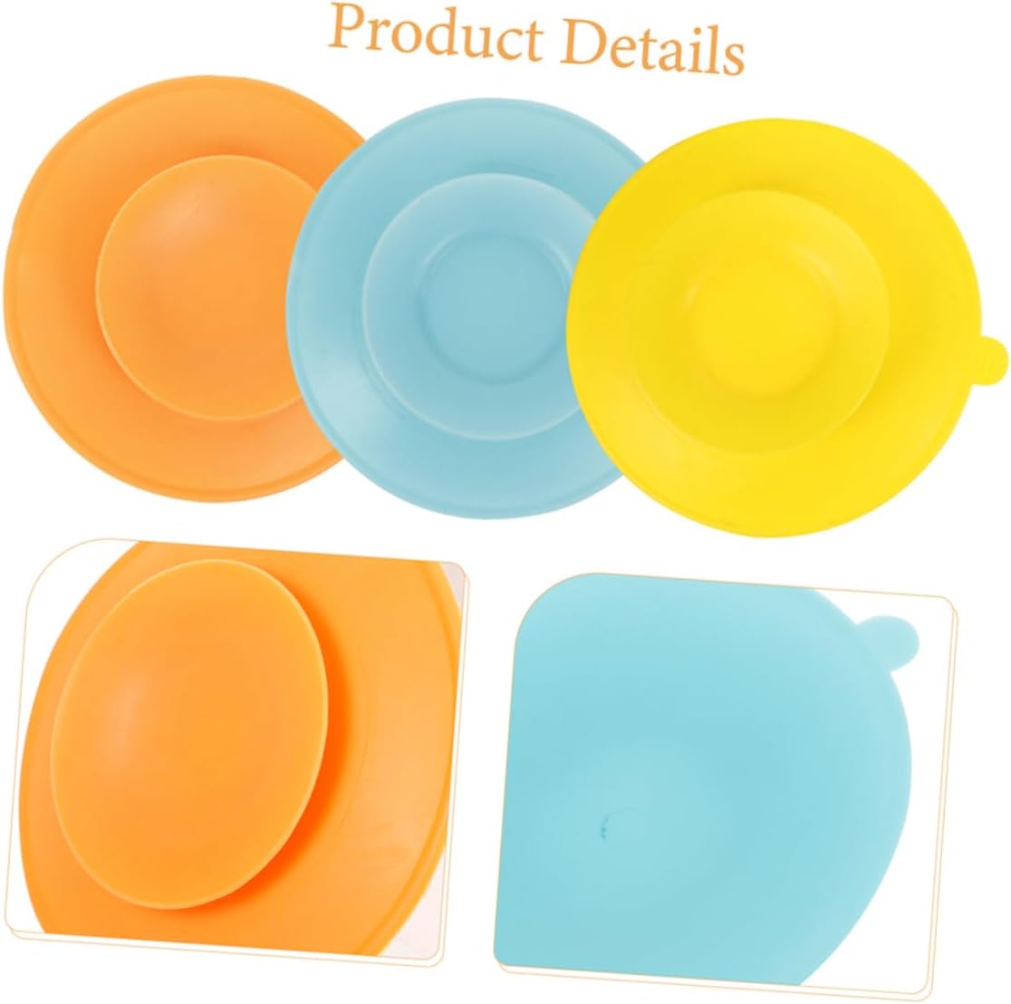 6pcs Suction Placemat Dual Sided Non Slip Suction Cups for Safe Dining Antifall Design Prevents Spills for Bowls and Plates