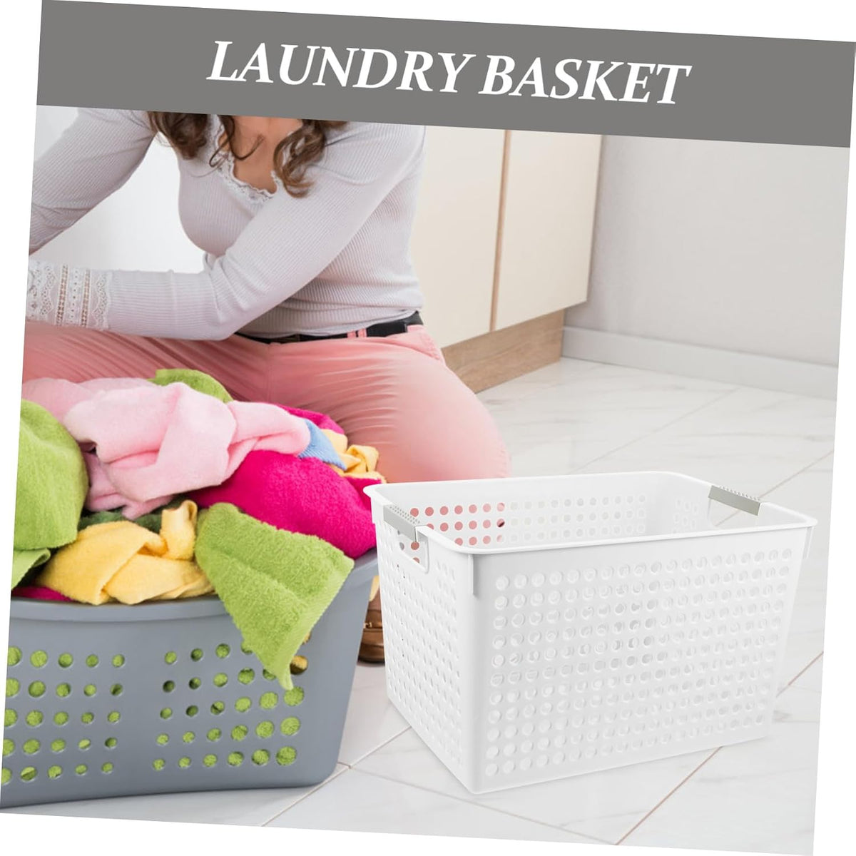 Clothing Storage for Kids Laundry Basket Lid Bathroom Hamper Desk Basket for Toys
