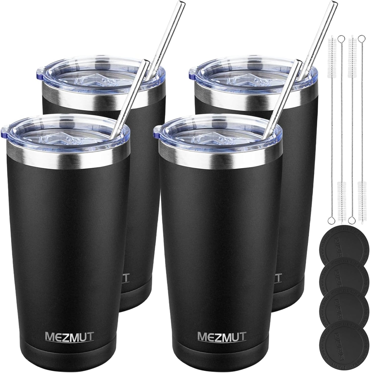 20oz Insulated Tumbler Travel Coffee Mug with Lid Straw(Lavender,1) | 18/8 Stainless Steel Double Wall Vacuum Spill Proof Metal Insulated Tumbler with Daul Lid and Straw, Hot or Iced Coffee Cup