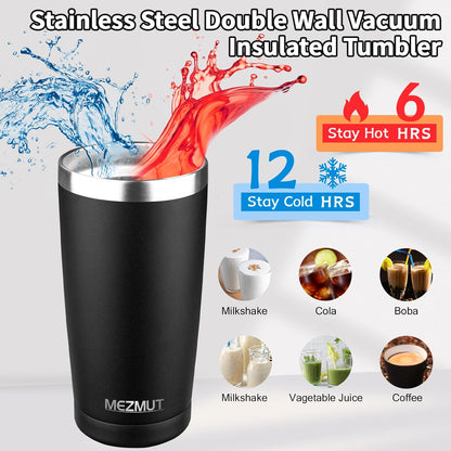 20oz Insulated Tumbler Travel Coffee Mug with Lid Straw(Lavender,1) | 18/8 Stainless Steel Double Wall Vacuum Spill Proof Metal Insulated Tumbler with Daul Lid and Straw, Hot or Iced Coffee Cup