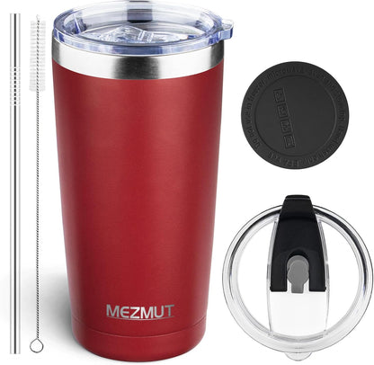 20oz Insulated Tumbler Travel Coffee Mug with Lid Straw(Lavender,1) | 18/8 Stainless Steel Double Wall Vacuum Spill Proof Metal Insulated Tumbler with Daul Lid and Straw, Hot or Iced Coffee Cup
