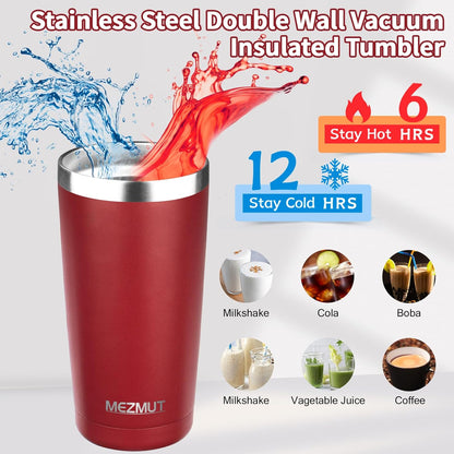 20oz Insulated Tumbler Travel Coffee Mug with Lid Straw(Lavender,1) | 18/8 Stainless Steel Double Wall Vacuum Spill Proof Metal Insulated Tumbler with Daul Lid and Straw, Hot or Iced Coffee Cup