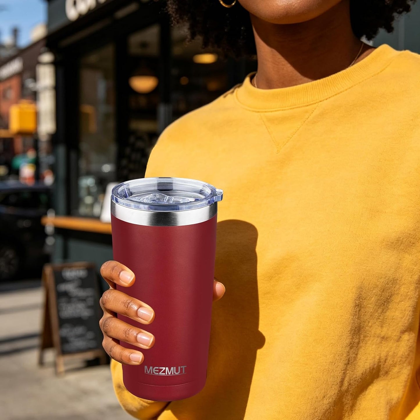 20oz Insulated Tumbler Travel Coffee Mug with Lid Straw(Lavender,1) | 18/8 Stainless Steel Double Wall Vacuum Spill Proof Metal Insulated Tumbler with Daul Lid and Straw, Hot or Iced Coffee Cup