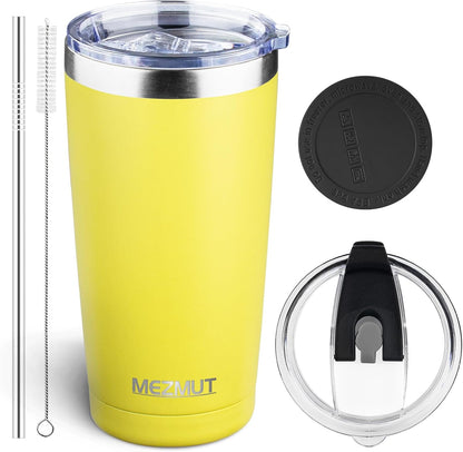 20oz Insulated Tumbler Travel Coffee Mug with Lid Straw(Lavender,1) | 18/8 Stainless Steel Double Wall Vacuum Spill Proof Metal Insulated Tumbler with Daul Lid and Straw, Hot or Iced Coffee Cup