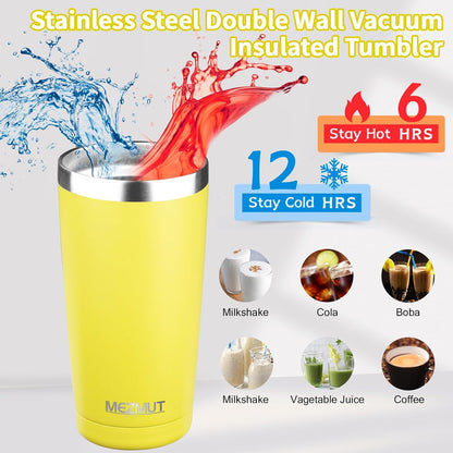 20oz Insulated Tumbler Travel Coffee Mug with Lid Straw(Lavender,1) | 18/8 Stainless Steel Double Wall Vacuum Spill Proof Metal Insulated Tumbler with Daul Lid and Straw, Hot or Iced Coffee Cup