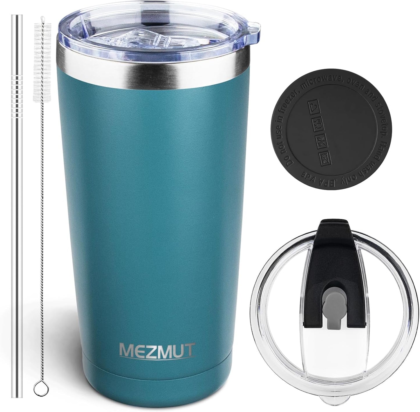 20oz Insulated Tumbler Travel Coffee Mug with Lid Straw(Lavender,1) | 18/8 Stainless Steel Double Wall Vacuum Spill Proof Metal Insulated Tumbler with Daul Lid and Straw, Hot or Iced Coffee Cup