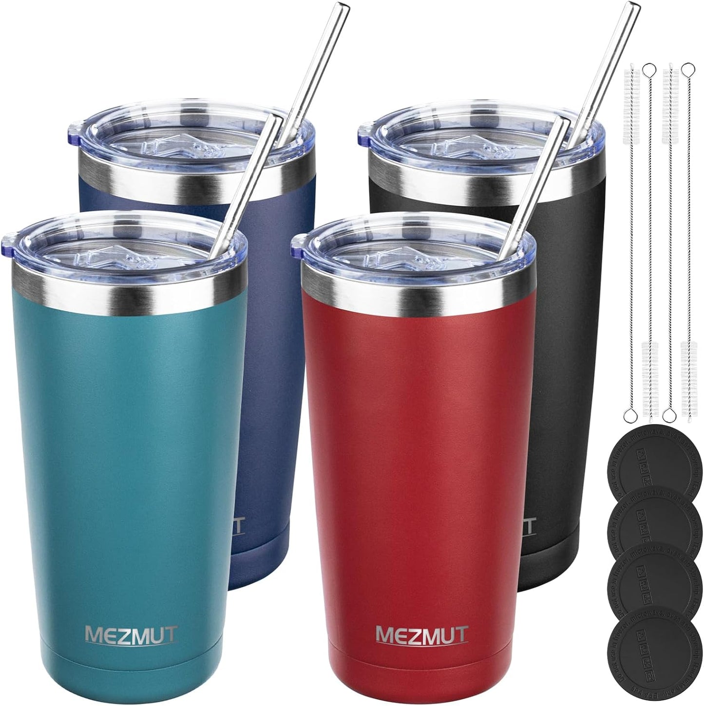20oz Insulated Tumbler Travel Coffee Mug with Lid Straw(Lavender,1) | 18/8 Stainless Steel Double Wall Vacuum Spill Proof Metal Insulated Tumbler with Daul Lid and Straw, Hot or Iced Coffee Cup