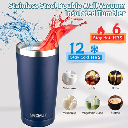 20oz Insulated Tumbler Travel Coffee Mug with Lid Straw(Lavender,1) | 18/8 Stainless Steel Double Wall Vacuum Spill Proof Metal Insulated Tumbler with Daul Lid and Straw, Hot or Iced Coffee Cup