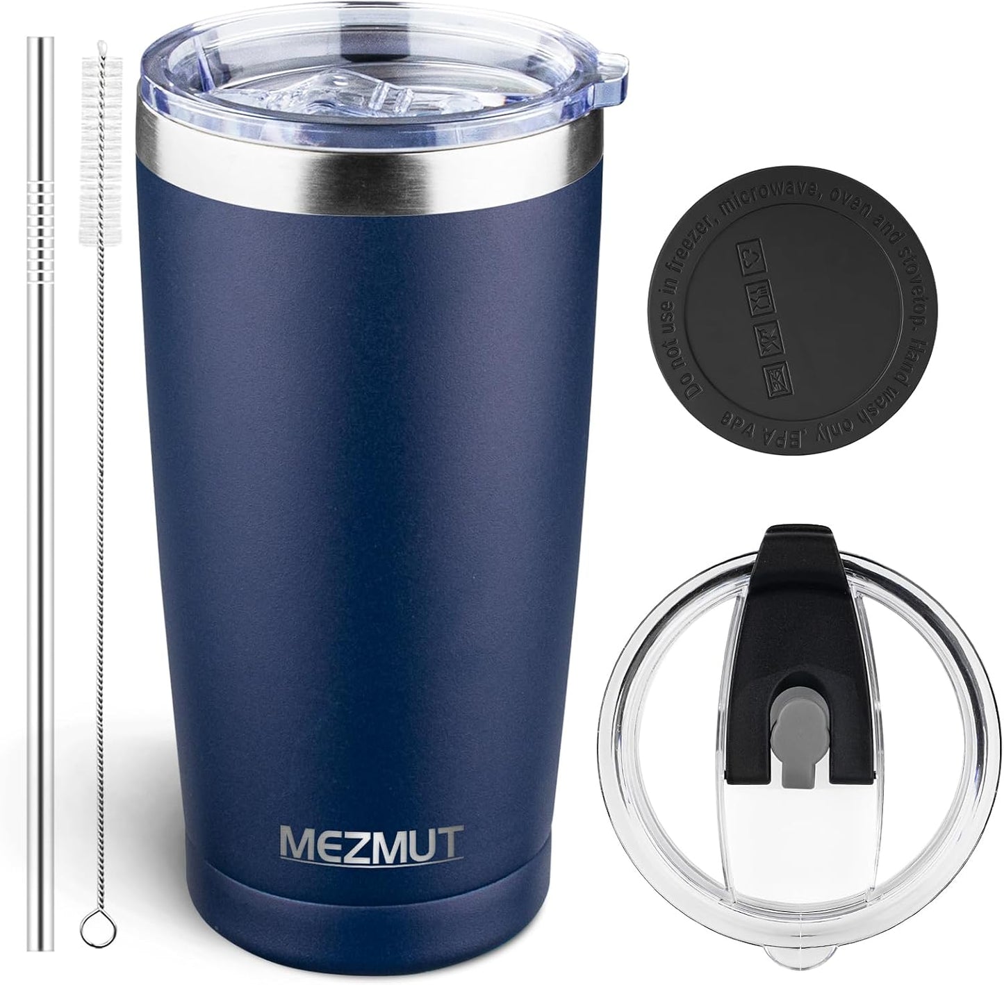 20oz Insulated Tumbler Travel Coffee Mug with Lid Straw(Lavender,1) | 18/8 Stainless Steel Double Wall Vacuum Spill Proof Metal Insulated Tumbler with Daul Lid and Straw, Hot or Iced Coffee Cup
