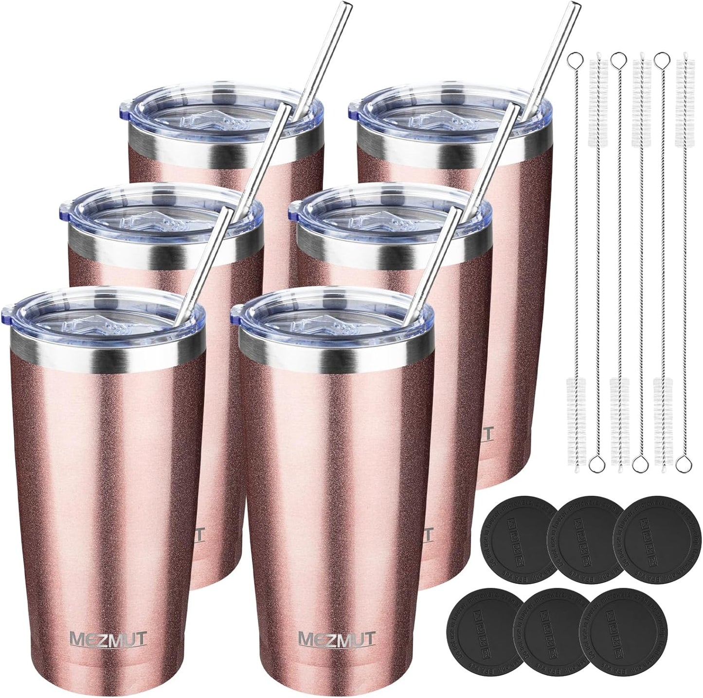 20oz Insulated Tumbler Travel Coffee Mug with Lid Straw(Lavender,1) | 18/8 Stainless Steel Double Wall Vacuum Spill Proof Metal Insulated Tumbler with Daul Lid and Straw, Hot or Iced Coffee Cup