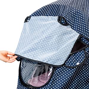 Stroller Rain Cover, Universal Single Stroller Weather Shield, Waterproof Windproof Breathable & Sun Protection, All-Weather Rain Snow Cold Protection, Baby Travel Essential with Storage Pocket