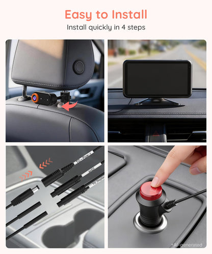 BM2 PRO Dual Baby Car Camera, 5.2" 1080P Baby Monitor