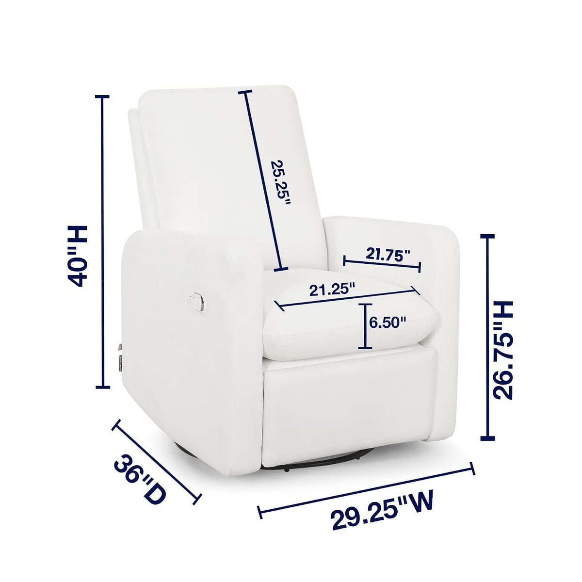 GAP babyGap Cloud Recliner with LiveSmart Evolve - Sustainable Performance Fabric, Grey
