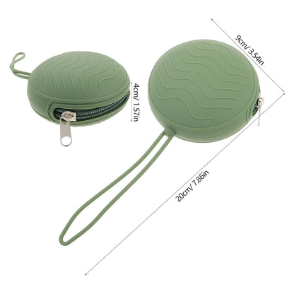 2pcs Silicone Pacifier Storage Case Featuring Zipper Design Portable Small Coin Purse for Travel and Daily Use